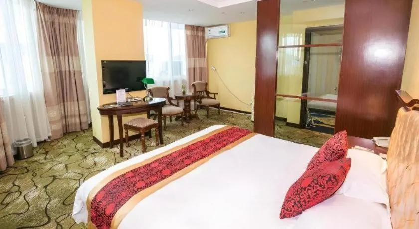 Bed in GreenTree Alliance Zhejiang Zhoushan Putuoshan Zhujiajian Scenic Spot Hotel