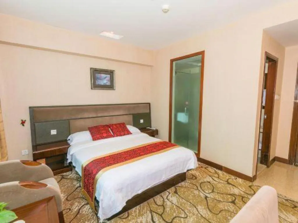 Bed in GreenTree Alliance Zhejiang Zhoushan Putuoshan Zhujiajian Scenic Spot Hotel
