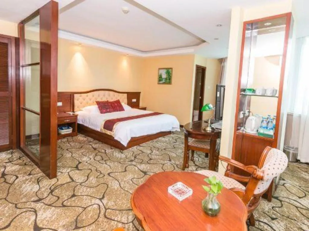 Bed in GreenTree Alliance Zhejiang Zhoushan Putuoshan Zhujiajian Scenic Spot Hotel
