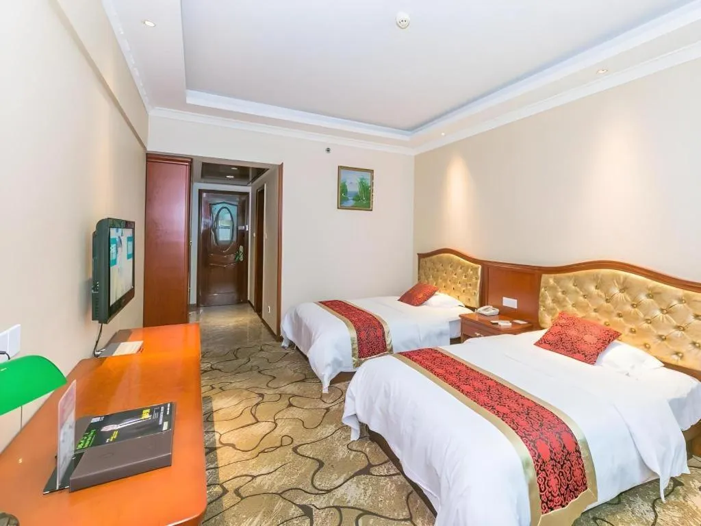 Bed in GreenTree Alliance Zhejiang Zhoushan Putuoshan Zhujiajian Scenic Spot Hotel