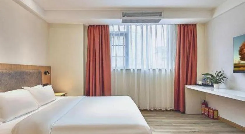 Bed in Insail Hotels Guangzhou Huangpu Dashadi Metro Station