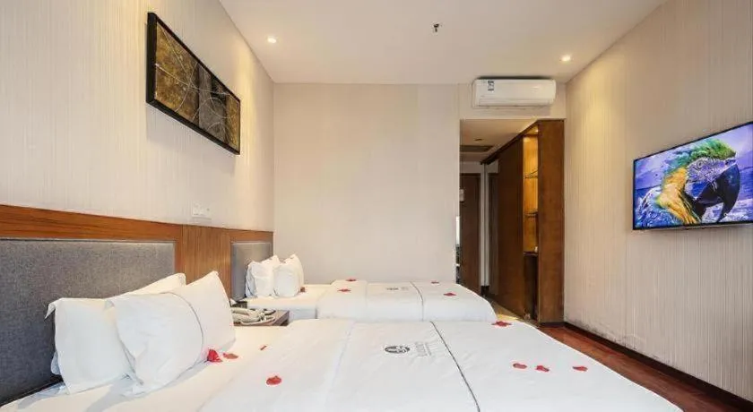 Bed in Insail Hotels Guangzhou Huangpu Dashadi Metro Station