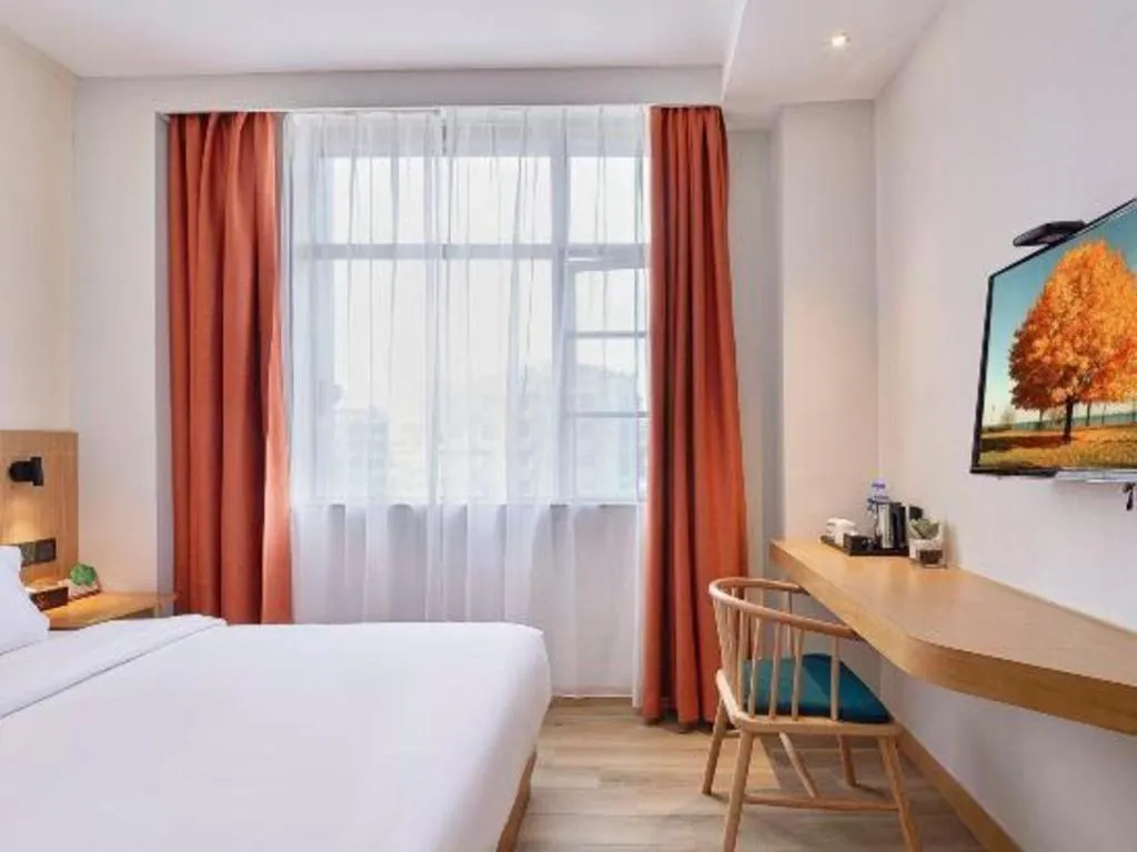 Bed in Insail Hotels Guangzhou Huangpu Dashadi Metro Station