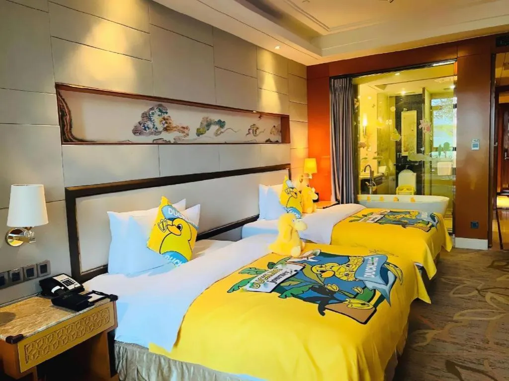 Bed in Mingdu Ziwei Garden Hotel