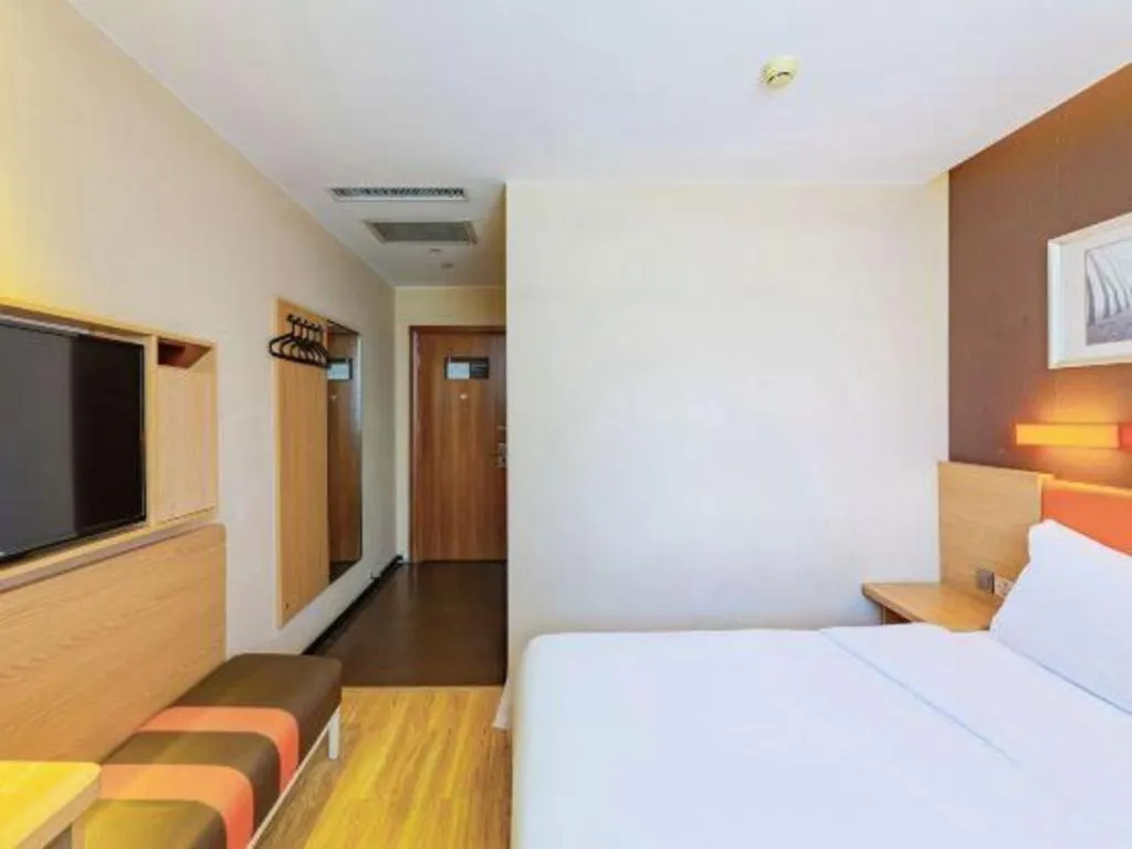 Bed in IU Hotel Tianjin Youyi Road Meijiang Exhibition Meiniu Metro Station