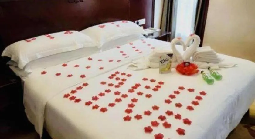 Bed in Vienna Hotel Guiyang Jiaxiulou Jichang Road