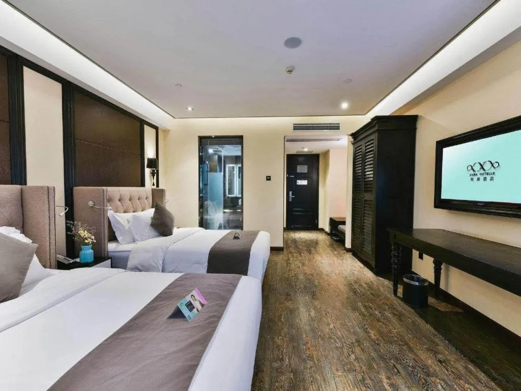 Bed in Xana Hotelle Chengdu East Railway Station Kaide Plaza
