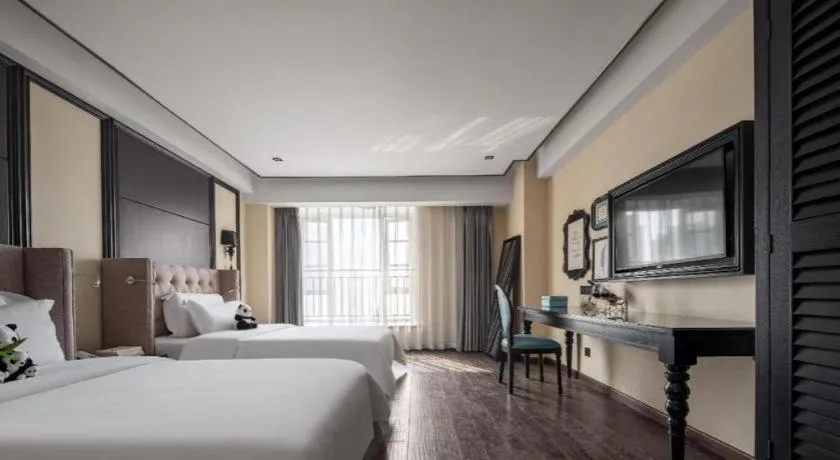 Bed in Xana Hotelle Chengdu East Railway Station Kaide Plaza