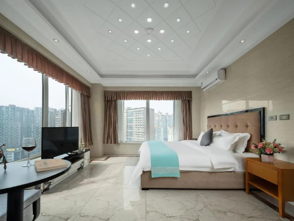 Bed in Xana Hotelle Chengdu East Railway Station Kaide Plaza