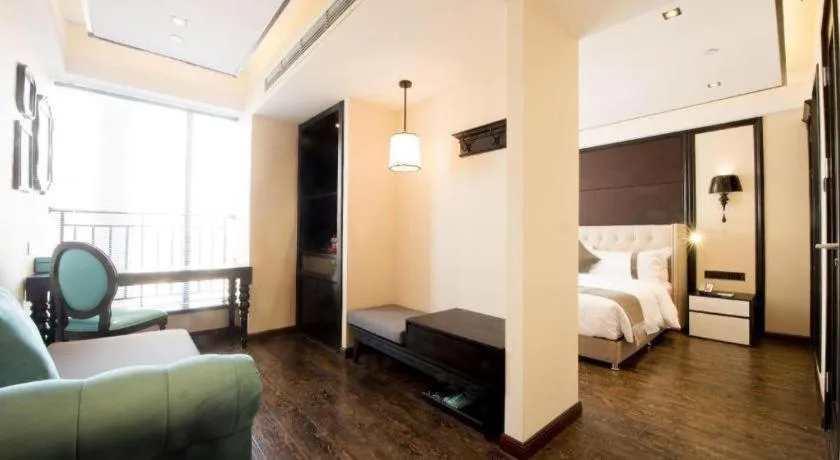 Bed in Xana Hotelle Chengdu East Railway Station Kaide Plaza