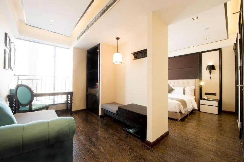 Bed in Xana Hotelle Chengdu East Railway Station Kaide Plaza