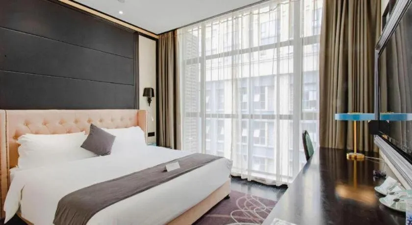 Bed in Xana Hotelle Chengdu East Railway Station Kaide Plaza