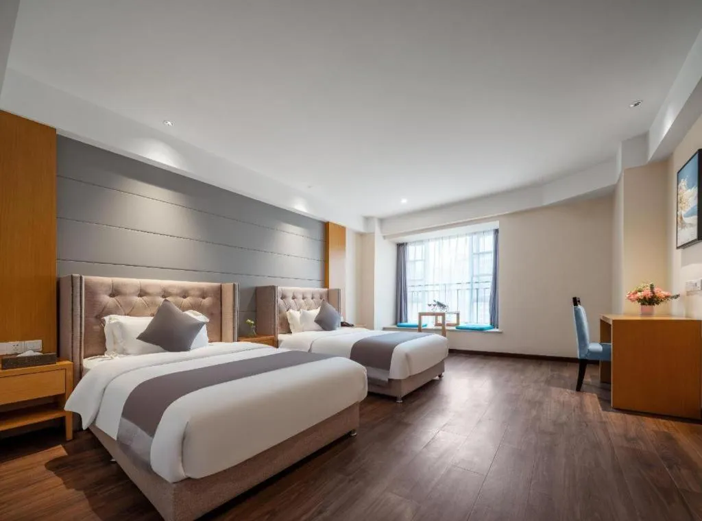 Bed in Xana Hotelle Chengdu East Railway Station Kaide Plaza