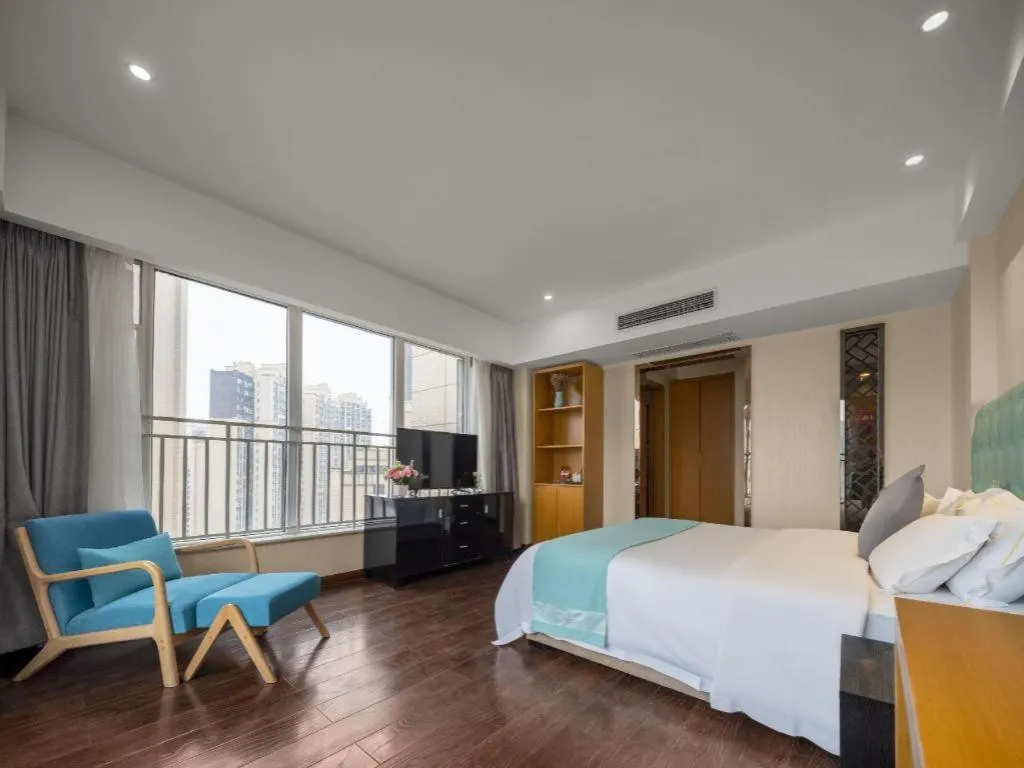 Bed in Xana Hotelle Chengdu East Railway Station Kaide Plaza