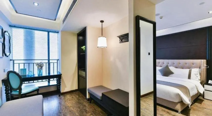 Bed in Xana Hotelle Chengdu East Railway Station Kaide Plaza