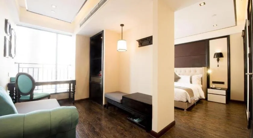 Bed in Xana Hotelle Chengdu East Railway Station Kaide Plaza