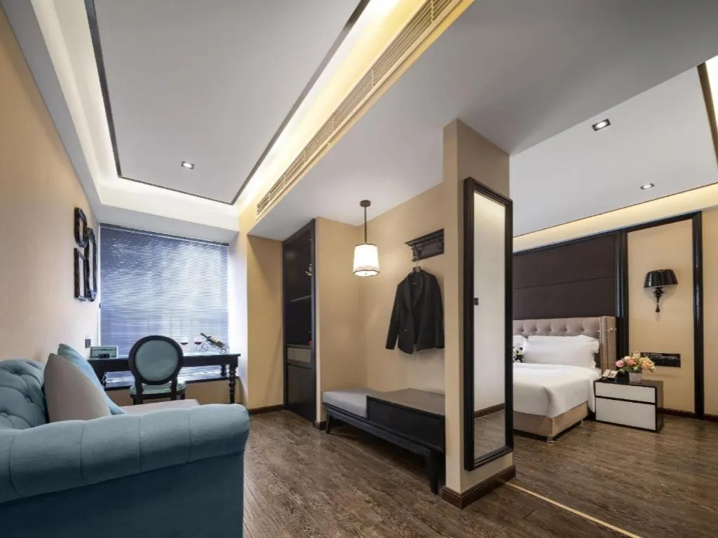 Bed in Xana Hotelle Chengdu East Railway Station Kaide Plaza