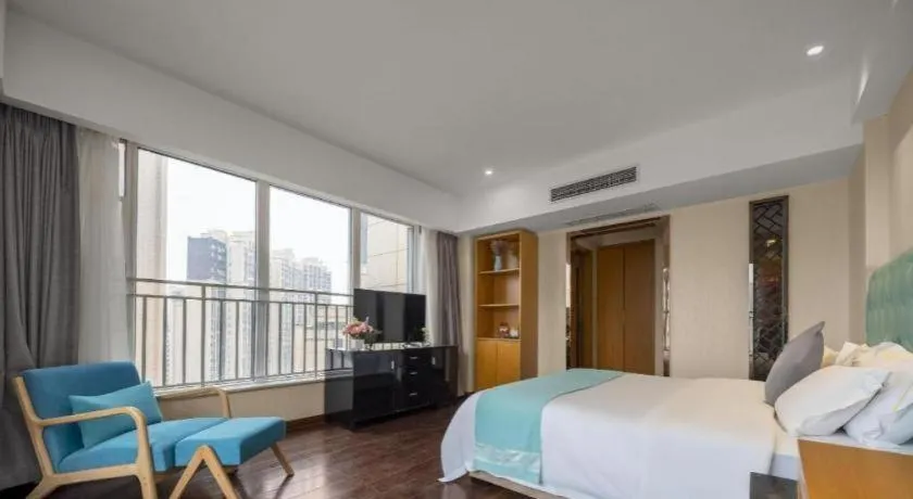 Bed in Xana Hotelle Chengdu East Railway Station Kaide Plaza