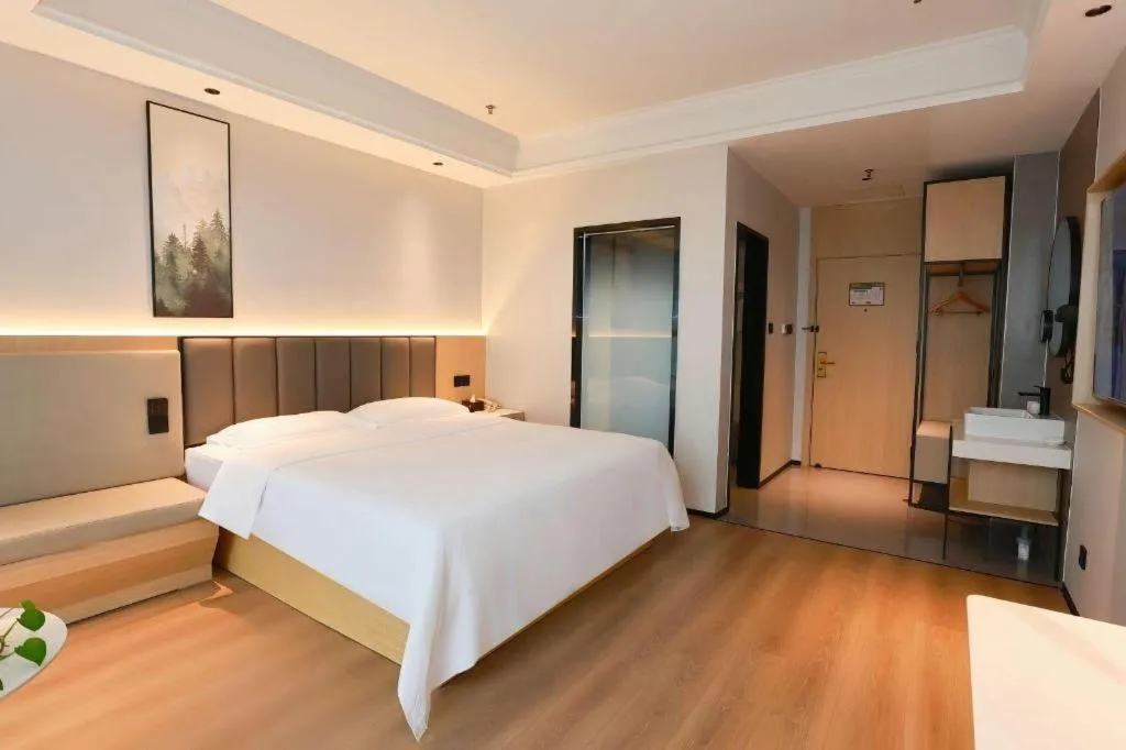 Bed in GreenTree Inn Maanshan Hanshan District Jiuwu Square Hotel