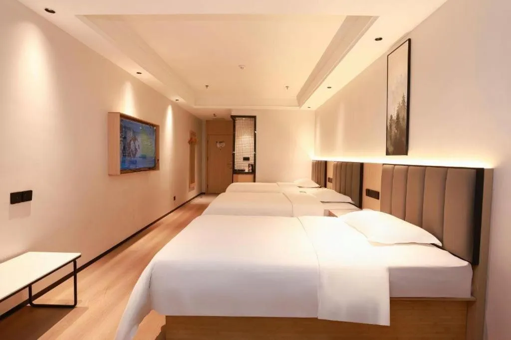 Bed in GreenTree Inn Maanshan Hanshan District Jiuwu Square Hotel