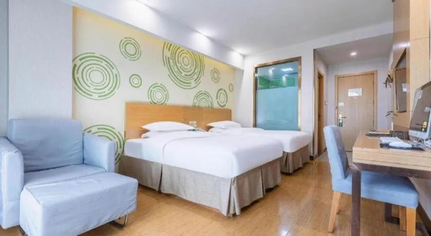 Bed in GreenTree Inn Hefei Government Cultural District South District Provincial Hospital Nanqu Hotel