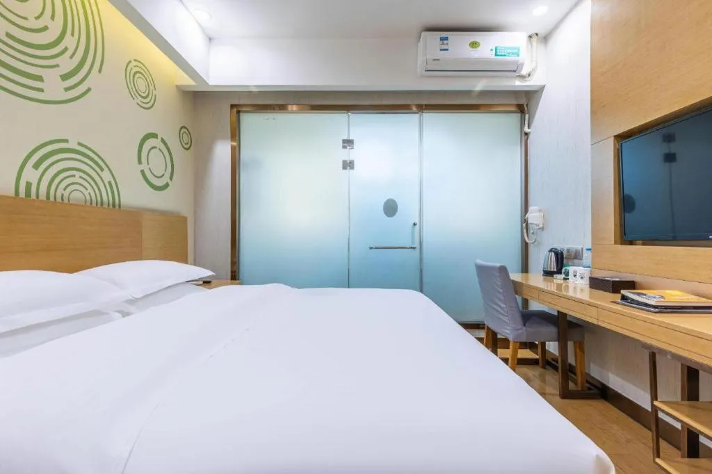 Bed in GreenTree Inn Hefei Government Cultural District South District Provincial Hospital Nanqu Hotel