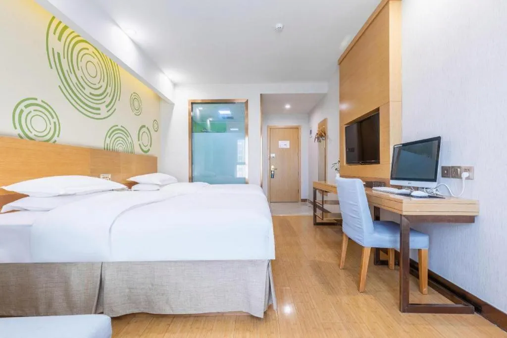 Bed in GreenTree Inn Hefei Government Cultural District South District Provincial Hospital Nanqu Hotel