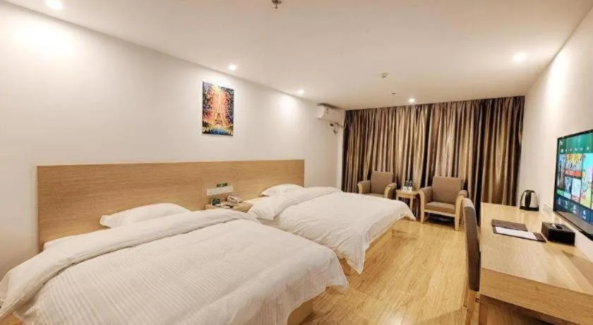 Bed in GreenTree Alliance Suzhou Zhangjiagang Nanfeng Town Hotel