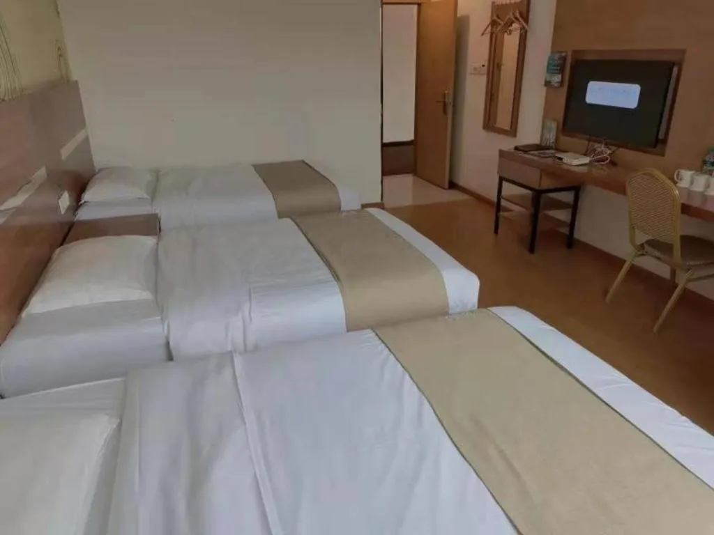 Bed in GreenTree Inn Fuzhou Eastern Capital Express Hotel