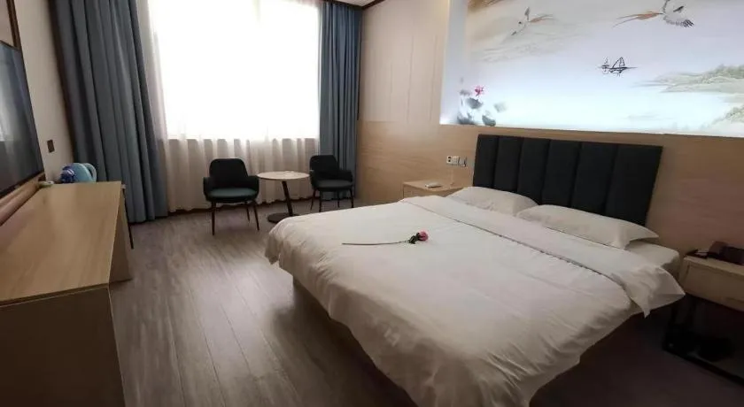 Bed in Thank Inn Hotel Jiangsu Suzhou Luzhi Ancient Town Scenic Area