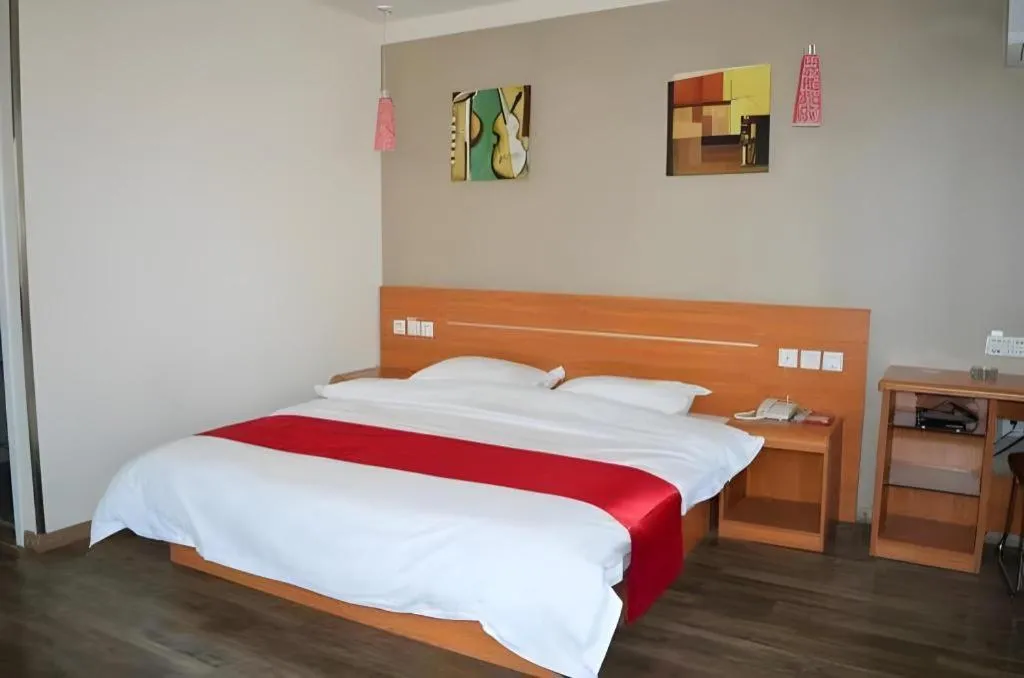 Bed in Thank Inn Hotel Hebei Hengshui Ronghua North Street