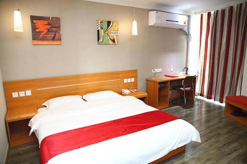 Bed in Thank Inn Hotel Hebei Hengshui Ronghua North Street