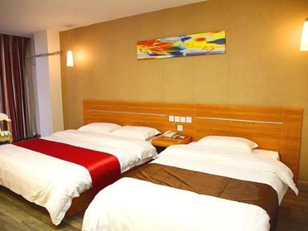 Bed in Thank Inn Hotel Hebei Hengshui Ronghua North Street