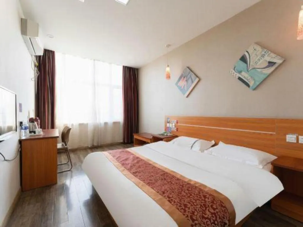 Bed in Thank Inn Hotel Hebei Hengshui Ronghua North Street