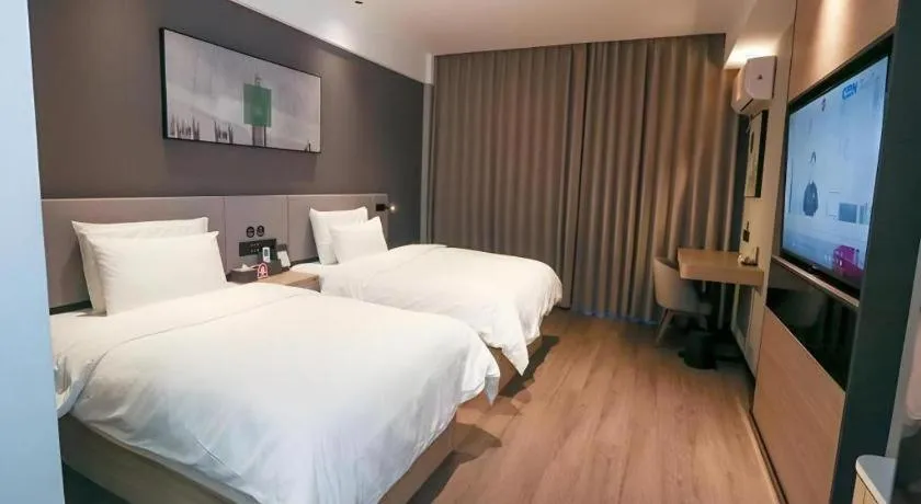 Bed in Thank Inn Hotel Hebei Hengshui Ronghua North Street
