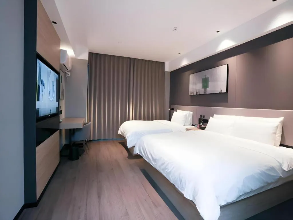 Bed in Thank Inn Hotel Hebei Hengshui Ronghua North Street