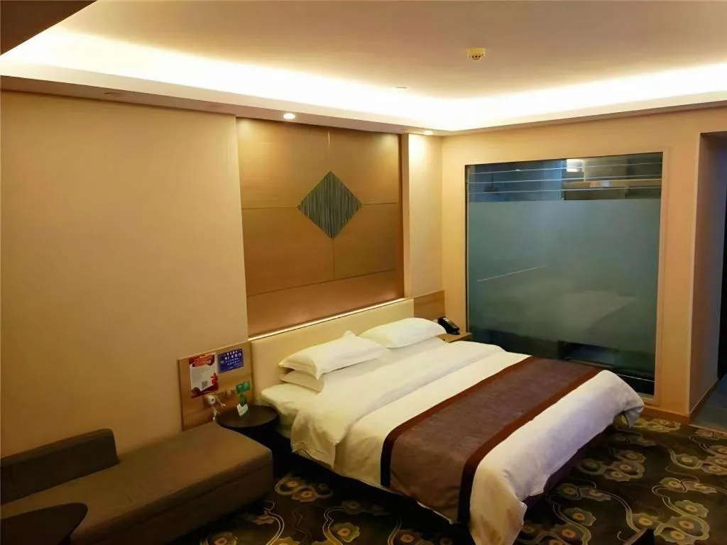 Bed in GreenTree Inn Ningbo Hangzhou Wan New District Lishi Square Business Hotel