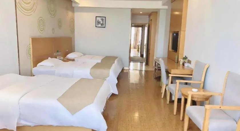 Bed in GreenTree Inn Ningbo Hangzhou Wan New District Lishi Square Business Hotel