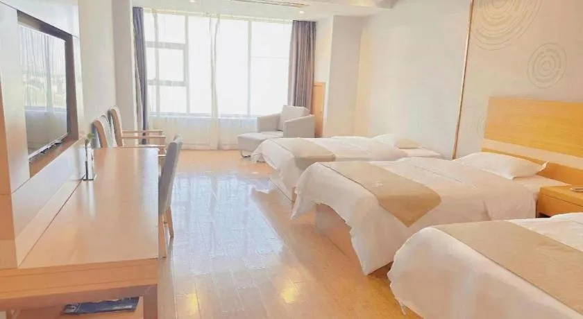 Bed in GreenTree Inn Ningbo Hangzhou Wan New District Lishi Square Business Hotel