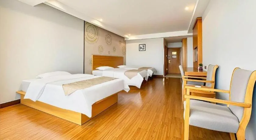 Bed in GreenTree Inn Ningbo Hangzhou Wan New District Lishi Square Business Hotel