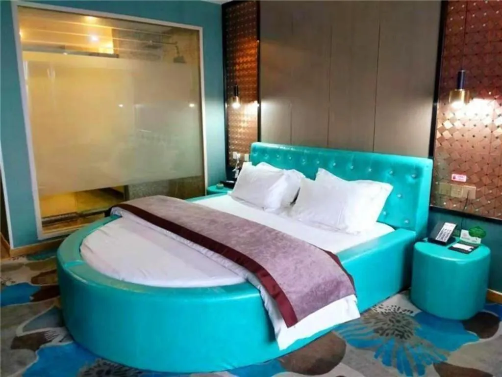 Bed in GreenTree Inn Ningbo Hangzhou Wan New District Lishi Square Business Hotel