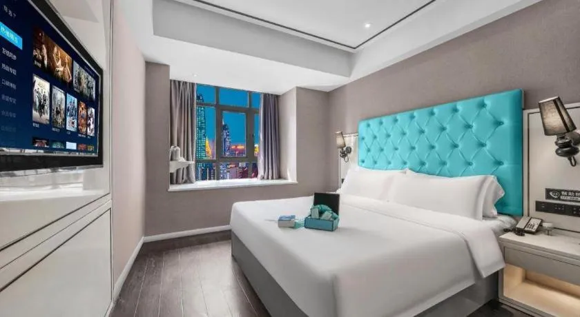 Bed in Xana Hotelle Chongqing Jiefangbei Center Branch