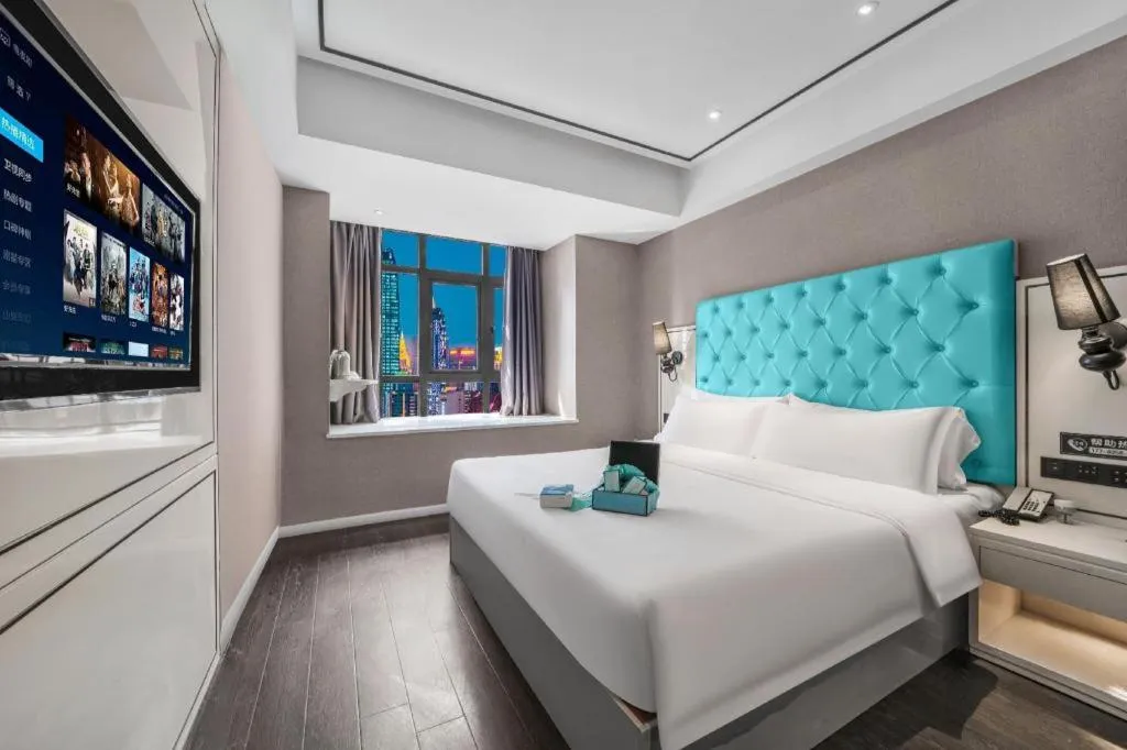 Bed in Xana Hotelle Chongqing Jiefangbei Center Branch