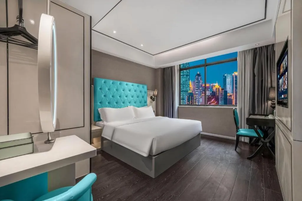 Bed in Xana Hotelle Chongqing Jiefangbei Center Branch