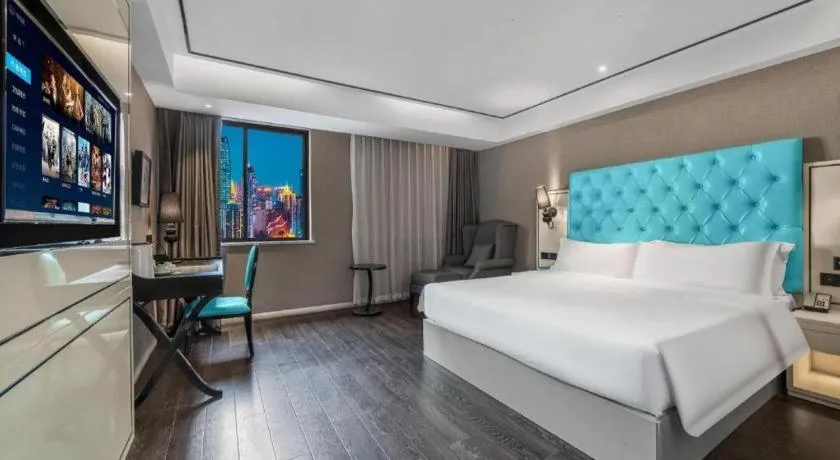 Bed in Xana Hotelle Chongqing Jiefangbei Center Branch