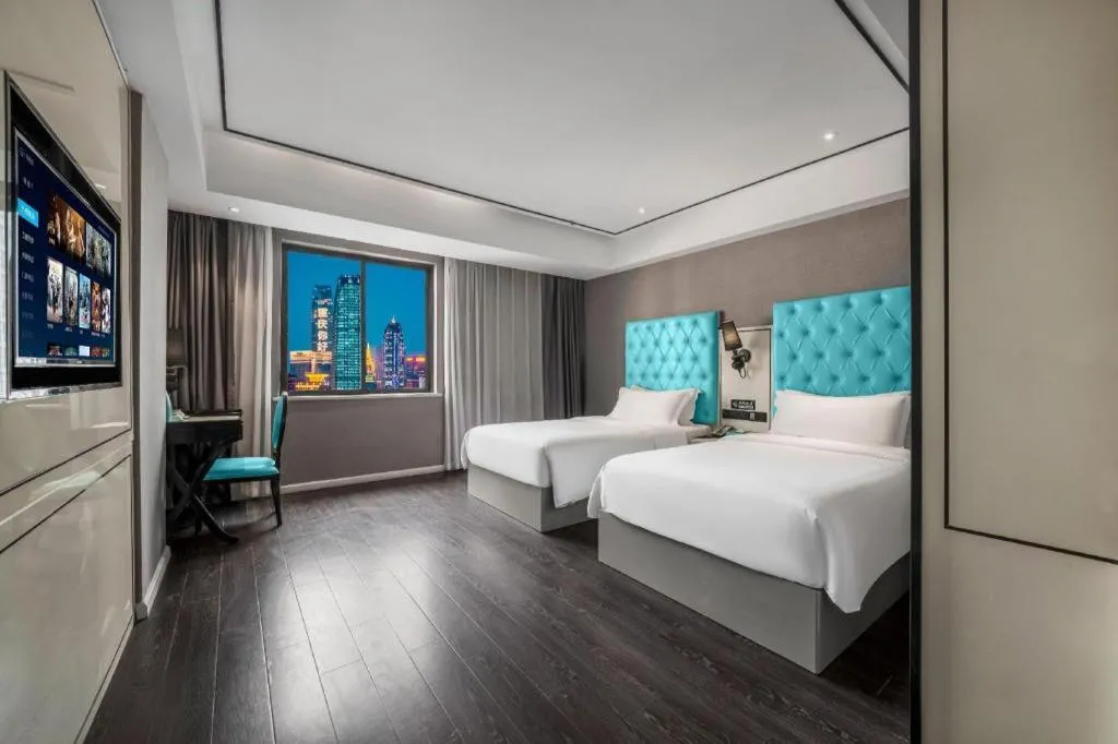 Bed in Xana Hotelle Chongqing Jiefangbei Center Branch