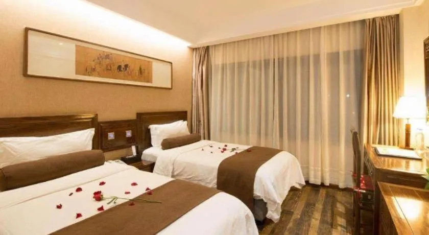 Bed in James Joyce Coffetel Xian Dayanta Metro Station Branch