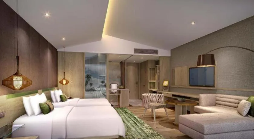 Bed in La Fountain Hotel & Resort Sanya