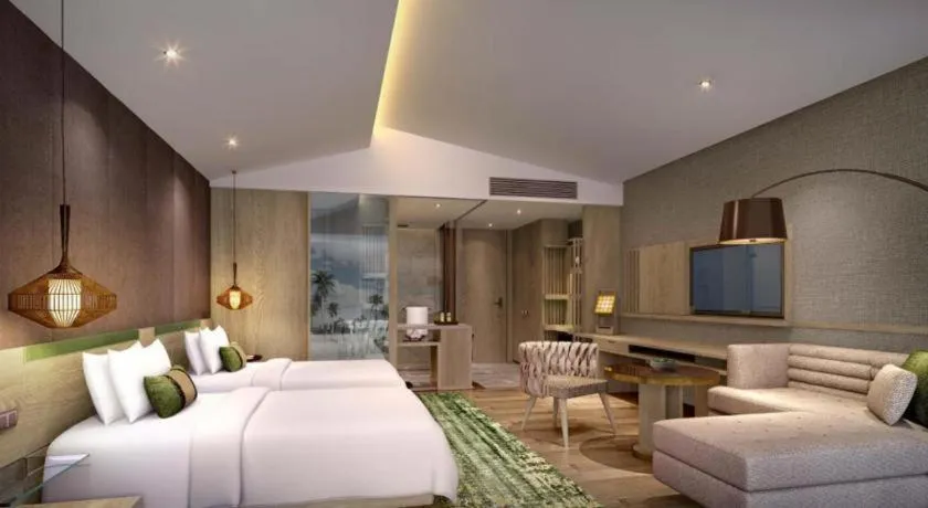 Bed in La Fountain Hotel & Resort Sanya