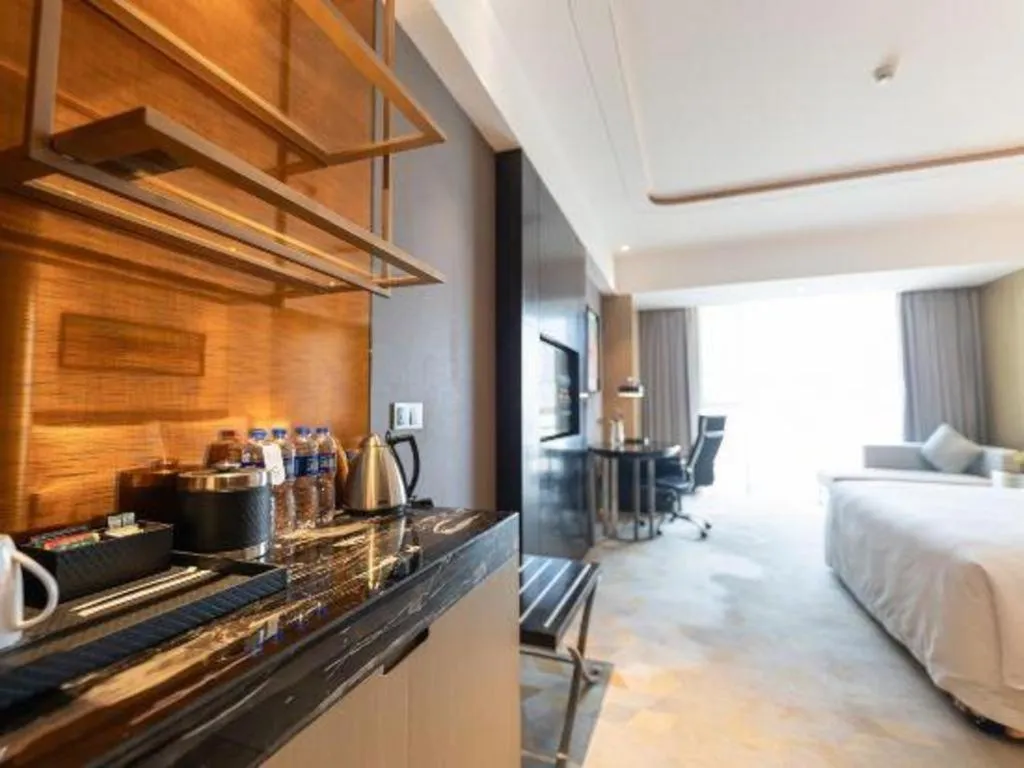 Bed in The QUBE Hotel Jingzhou